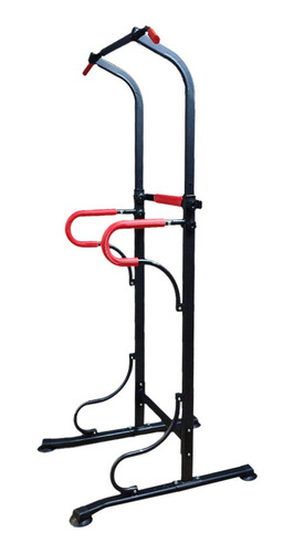 Torre Multifuncional Gimnasio Estación Barras Abdominales Estructura Gris Oscuro Tapizado Gris Oscuro