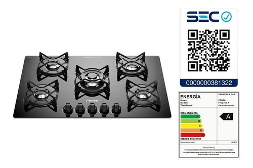 Imagen 5 de 7 de Encimera A Gas Fensa 5 Platos Con Triple Llama F Gc75v A