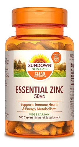 Sundown Zinc 50 Mg 100 Capsulas Pack X 2 Und
