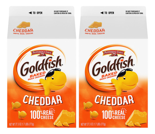 Goldfish Galletas Cheddar, Carton De 27.3 Onzas, Caja De 2 C