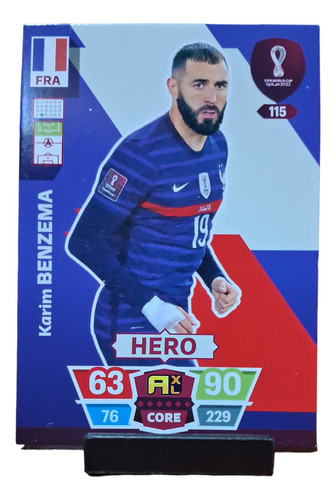 Adrenalyn Panini World Cup Qatar 2022 Karim Benzema Hero