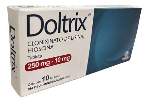Doltrix Clonixinato Lisina, Hioscina 250mg 10mg 10 Tabletas
