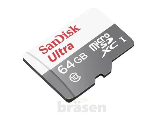 Imagem 1 de 3 de Cartão Micro Sd 64gb Sandisk C10 A1 100mb/s