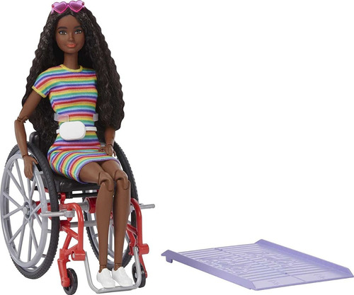 Muñeca Barbie Risos Fashionista En Silla De Ruedas C/ Rampa 