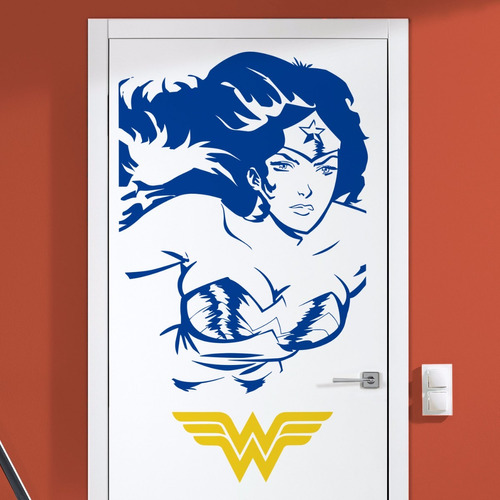 Vinilo Decorativo Pared Wonder Woman 1metro Infantiles