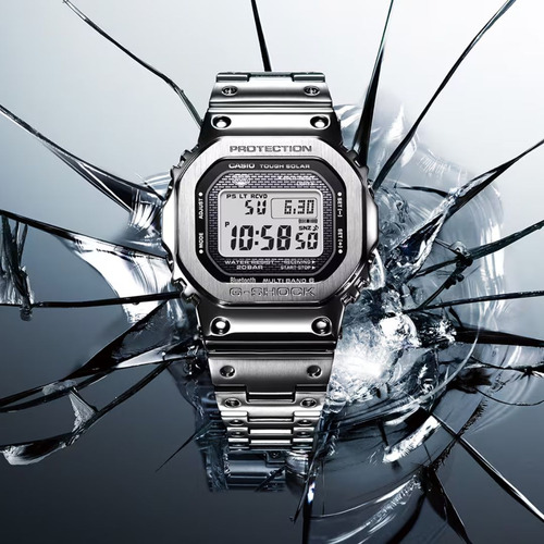 Relógio Casio G-shock Gmw-b5000d-1dr Tough Solar Bluetooth Prateado Prateado
