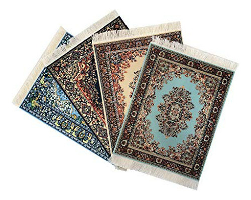 Pad Mouse - Set Of 4 Rug Mouse Pads | Oriental Turkish Desig