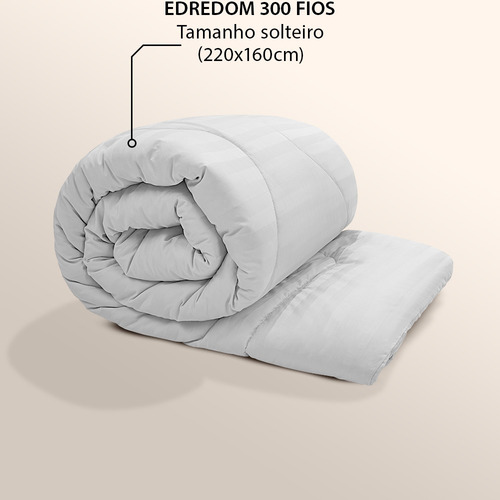 Edredom Solteiro 300 Fios 100% Algodão 220x160cm Bf Colchões