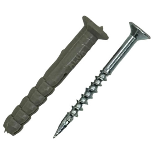 Imagen 3 de 9 de Tarugo Clavo - Tornillo Punta Cruz 6 X 40mm - 100 Unidades