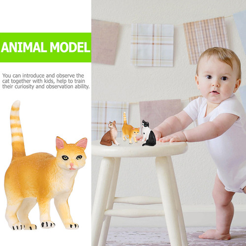3 Figuras Realistas De Gatitos, Animales Y Gatos, Juguetes D