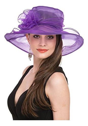 #derby Sombrero De Boda De Organza For Mujer .