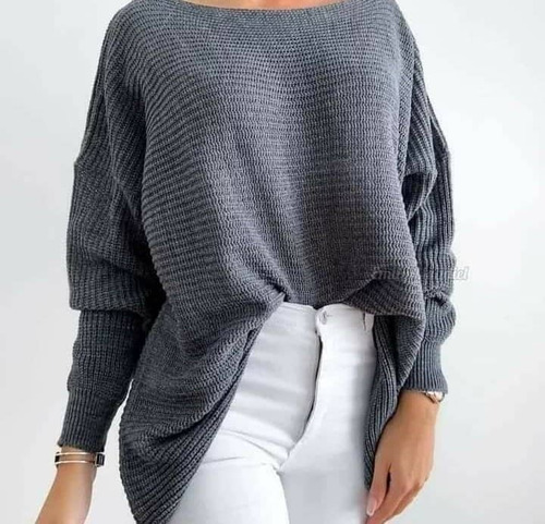 Sweater Talle Grande Especial Sueter Bote Amplio Lana
