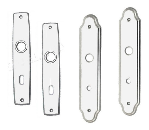 Par Espelhos Fechadura Porta Kit Com 2 Interna E 01 Banheiro