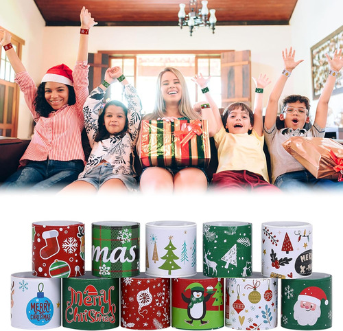 48 Pulseras Navideñas Con Bofetadas, Bofetadas Navideñas Par
