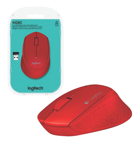 Mouse Inalambrico Logitech M280 Rojo - Ncuy