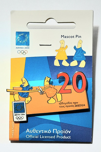 Pin Oficial Juegos Olímpicos Atenas 2004 Grecia 20 Semanas