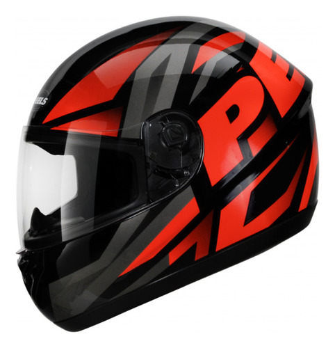 Capacete Moto Peels Spike Prisma Preto E Vermelho Fosco