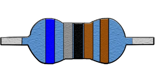 Resistencia 6,8k Ohm 1/4 Watt Pth 1%