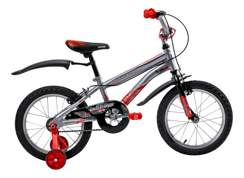 Bicicleta Para Niños R16 Llantas Aire Y Entrenamiento Eagle Color Gris