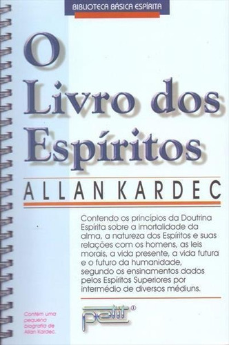 O Livro Dos Espiritos - 1ªed.(1999), De Allan Kardec. Editora Petit, Capa Mole, Edição 1 Em Português, 1999