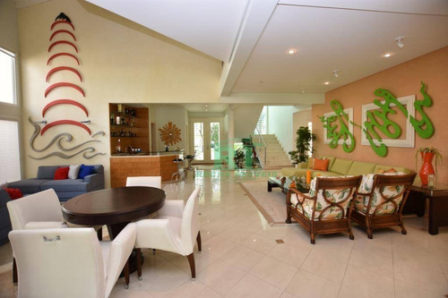 Imagem 7 de 30 de Casa Na Praia, Condomínio Fechado, Alto Padrão, 6 Suítes, Piscina, Churrasqueira, 4 Vagas, Acapulco, Guarujá. - Ca0283