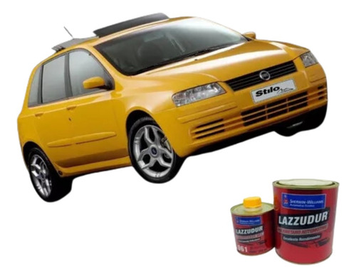 Tinta Automotiva Pu Amarelo Indianópolis Fiat Kit C\ 0,9l 