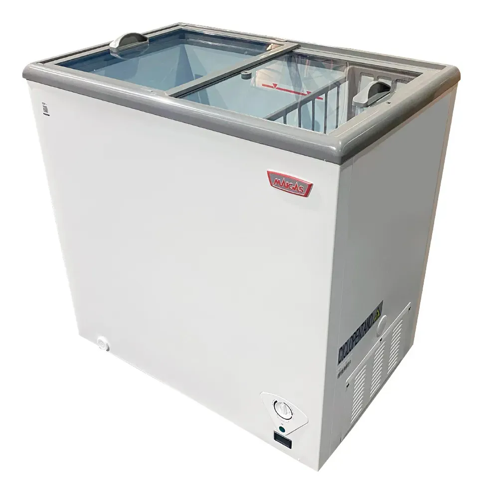 Congelador Freezer Dual Tapa De Vidrio 199 Lts. Sd200 Color Blanco