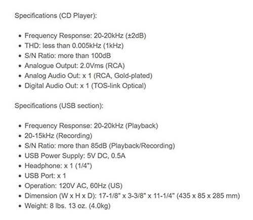 Imagen 7 de 7 de Teac Cd-p650-b Reproductor Cd Con Usb Compatible iPod