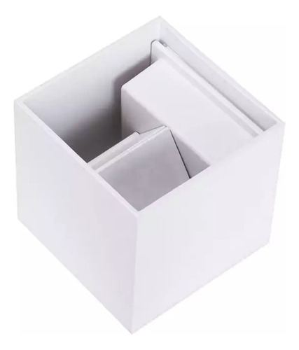 Foco Muro Cubo Blanco Enchufe Interruptor Led
