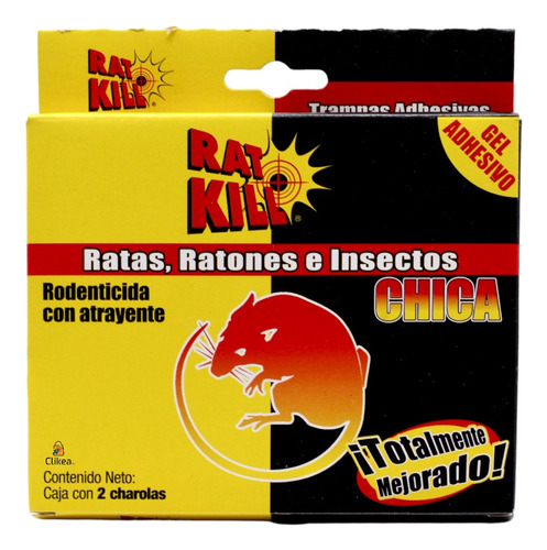 Rat Kill Trampa Para Raton Chica 2 Charolas Con Rodenticida