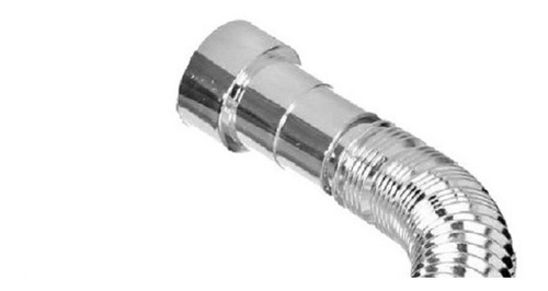 Sifão Copo Sanfonado Extensivo Universal Pias Tanques Cromad Cor Prateado
