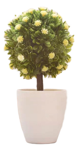 Mini Arbusto Floral Artificial En Maceta