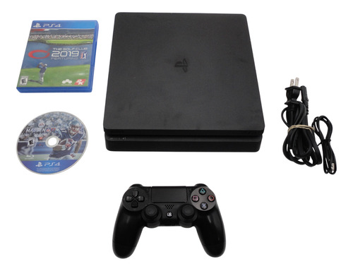 Ps4 Slim 500gb 10.01 Juego Y Control Funciona Al 100% Jet Black (Usado)