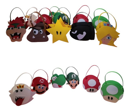 Bolsitas Sorpresitas Goma Eva Mario Bross Dulceros Infantil