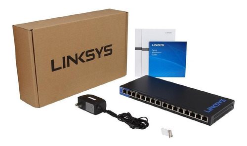 Switch Linksys Lgs116 16 Puertos Gigabit Ethernet 1000 Mbps