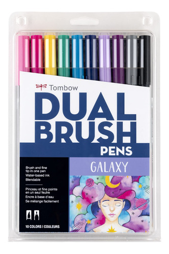 Tombow Dual Brush Pen Art Markers Paquete De 10 Unidades, Ga