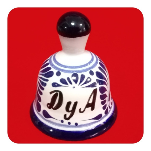 Imagen 3 de 9 de Set 40 Campanas Talavera Poblana Personalizada Iniciales Cmp