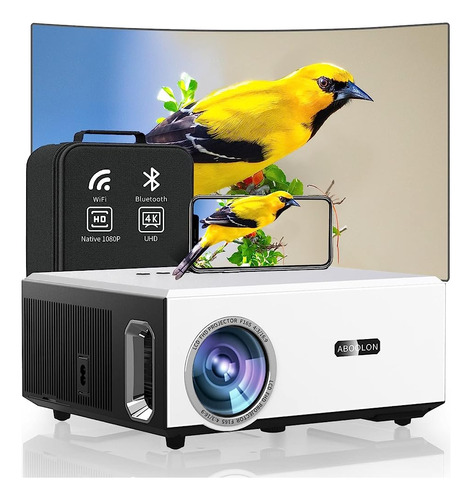 Proyector 4k Con Wifi Y Bluetooth, Proyector 15000l/600ansi