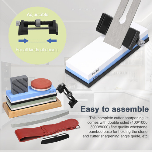 Kit Afilador Piedra Grindstone 400/1000, Base De Grano 3000/