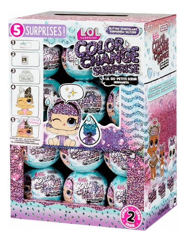 Imagen 6 de 8 de Lol Surprise Muñeca Lil Sisters Color Change Con Accesorios