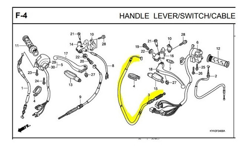 Cable De Clutch Gl150 Cargo 150 Honda  22870-kpn-a00