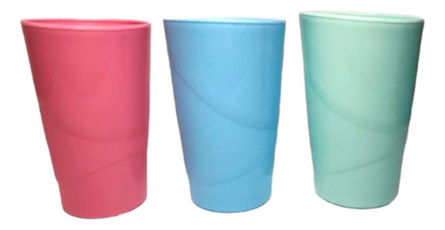 30 Vasos Plastic Art Por Mayor Colores Pastel Reforzados