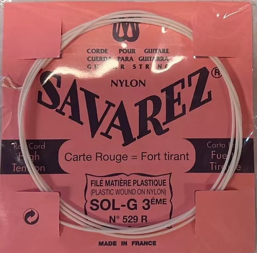 Corde SOL G Fort tirant 520R GUITARE Classique SAVAREZ Carte rouge
