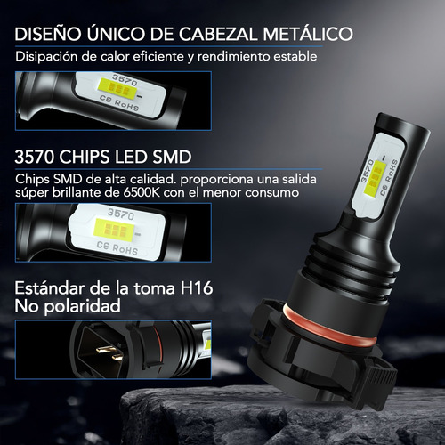 H7 H11 H16 9005 9006 H3 Bombillas De Luz Antiniebla Led