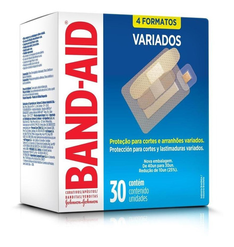 Curativos Band-aid Transparente Variados 30 Unidades