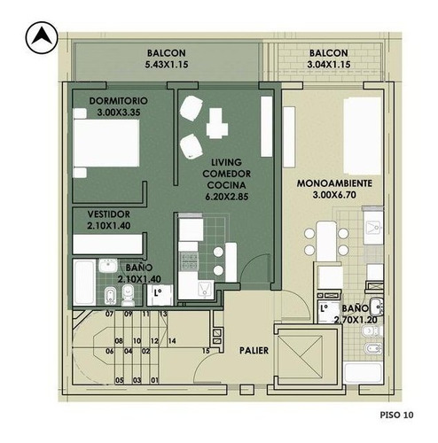 Imagen 18 de 20 de Departamento 1 Dormitorio En Venta - Parque España