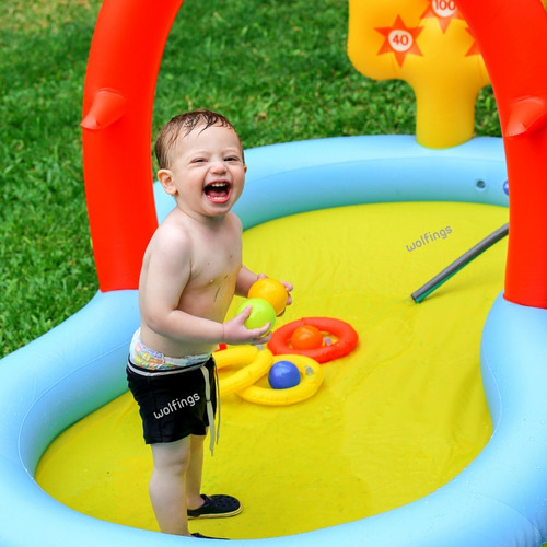 Imagen 2 de 10 de Pileta Inflable Bebe Grande Infantil Con Tobogan Juego Niños