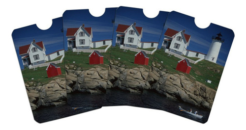 Graphics & More Nubble Lighthouse Maine Me - Juego De 4 Fund