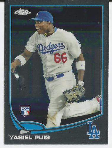 2013 Topps Chrome Rookie Yasiel Puig Of Dodgers