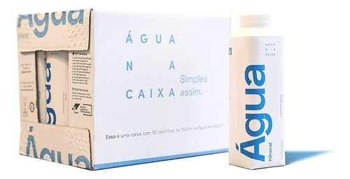 Água Na Caixa 500ml - Pack Com 12 Unidades